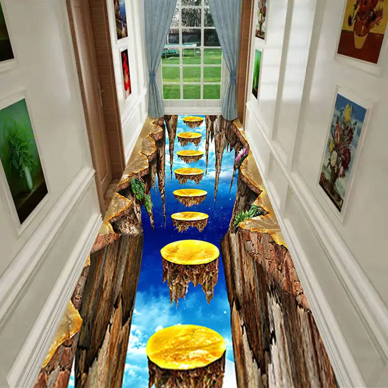 Tatami Rug 3D Carpets for Living Room Funny Adventure Floor Area Rugs for Kids