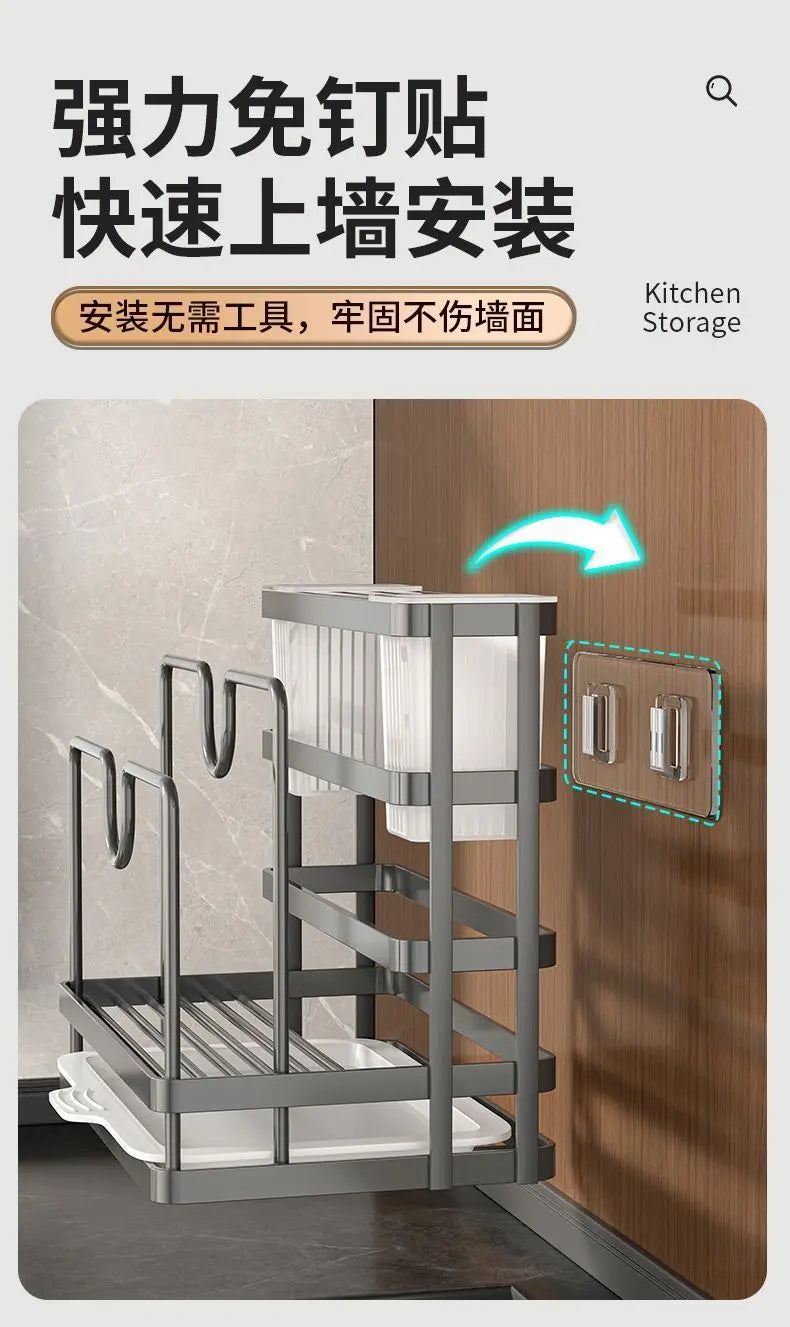 Kitchen knife holder, chopstick cage, storage rack, household multifunctional countertop,