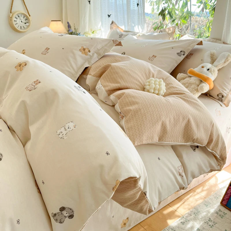 100% Cotton Duvet Cover Set, High Quality Comfort Bedding Set