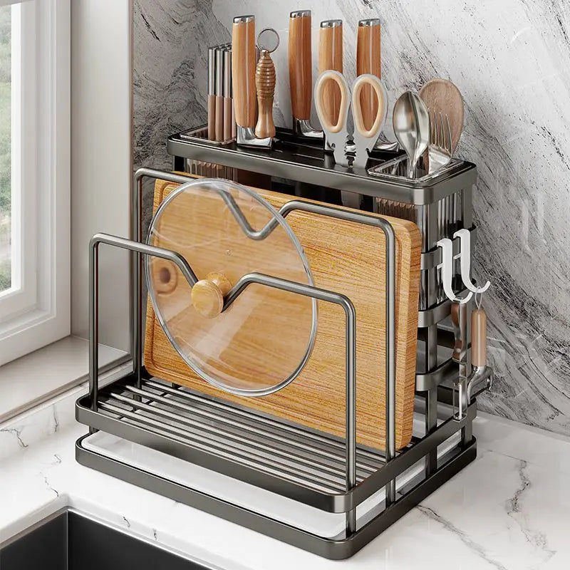 Kitchen knife holder, chopstick cage, storage rack, household multifunctional countertop,