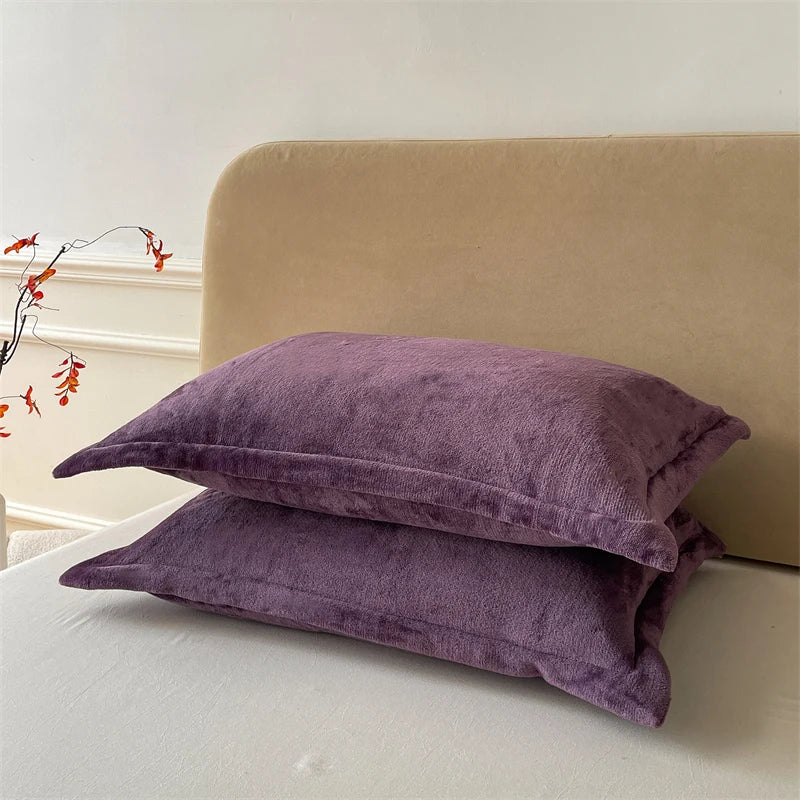 Solid Color Pillows Cover Velvet Warm Pillow Cases