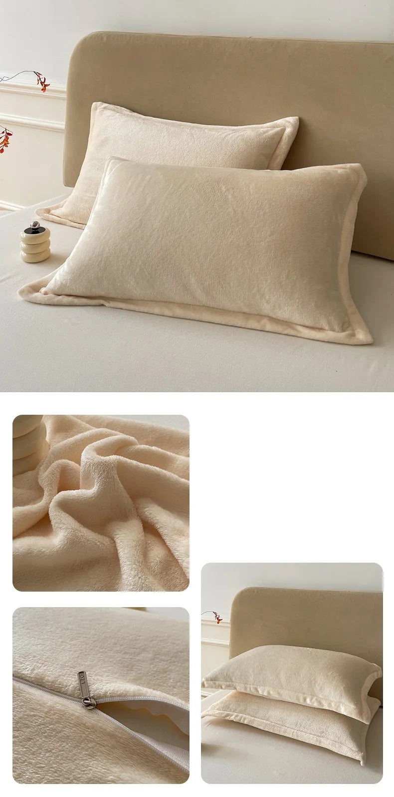 Solid Color Pillows Cover Velvet Warm Pillow Cases