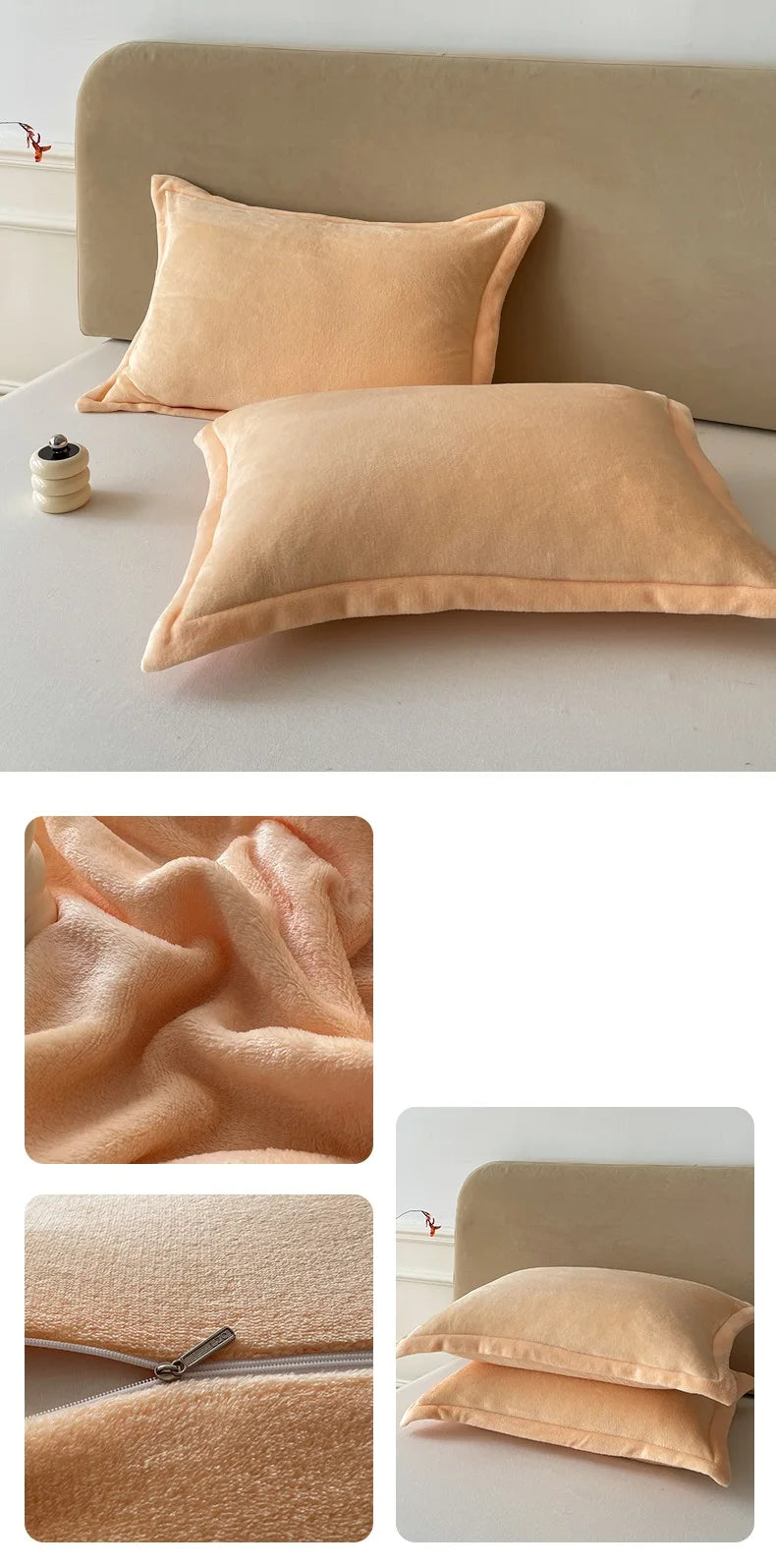 Solid Color Pillows Cover Velvet Warm Pillow Cases