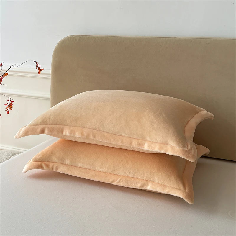 Solid Color Pillows Cover Velvet Warm Pillow Cases