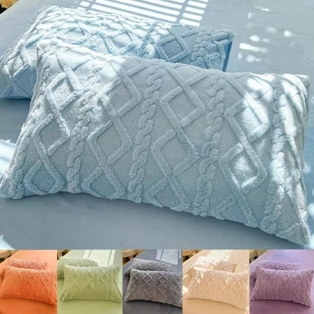 2pcs Pillowcase  Velvet Pillow Cover