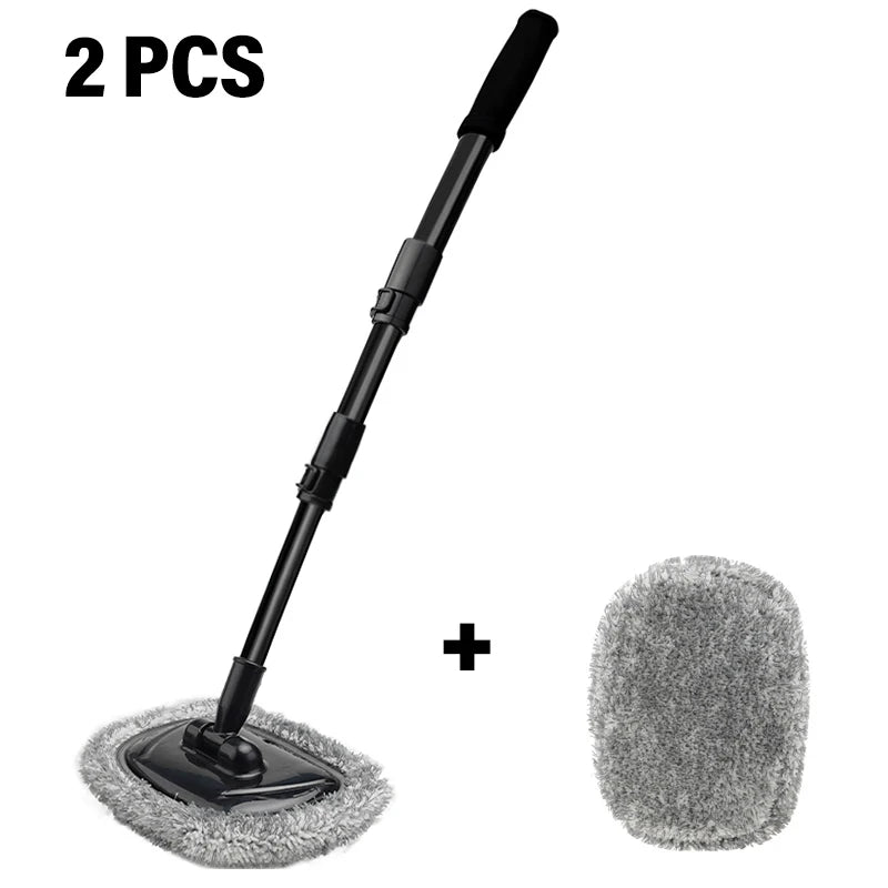 Telescoping Long Handle Cleaning Mop Retractable Bent Bar Car Wash