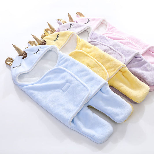 Unicorn Plush Double Layer Baby Blanket